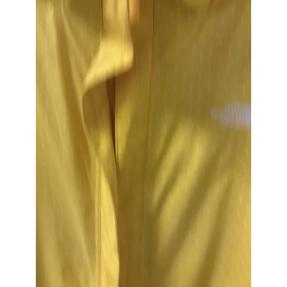 The North Face Rain Jacket Women's Yellow Polka Dot Hooded Zip Sz XL